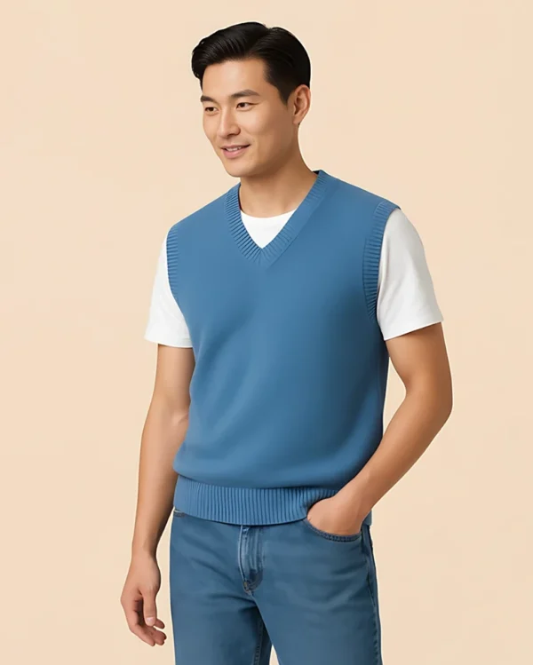 Layered Knit Vest & Tee Set